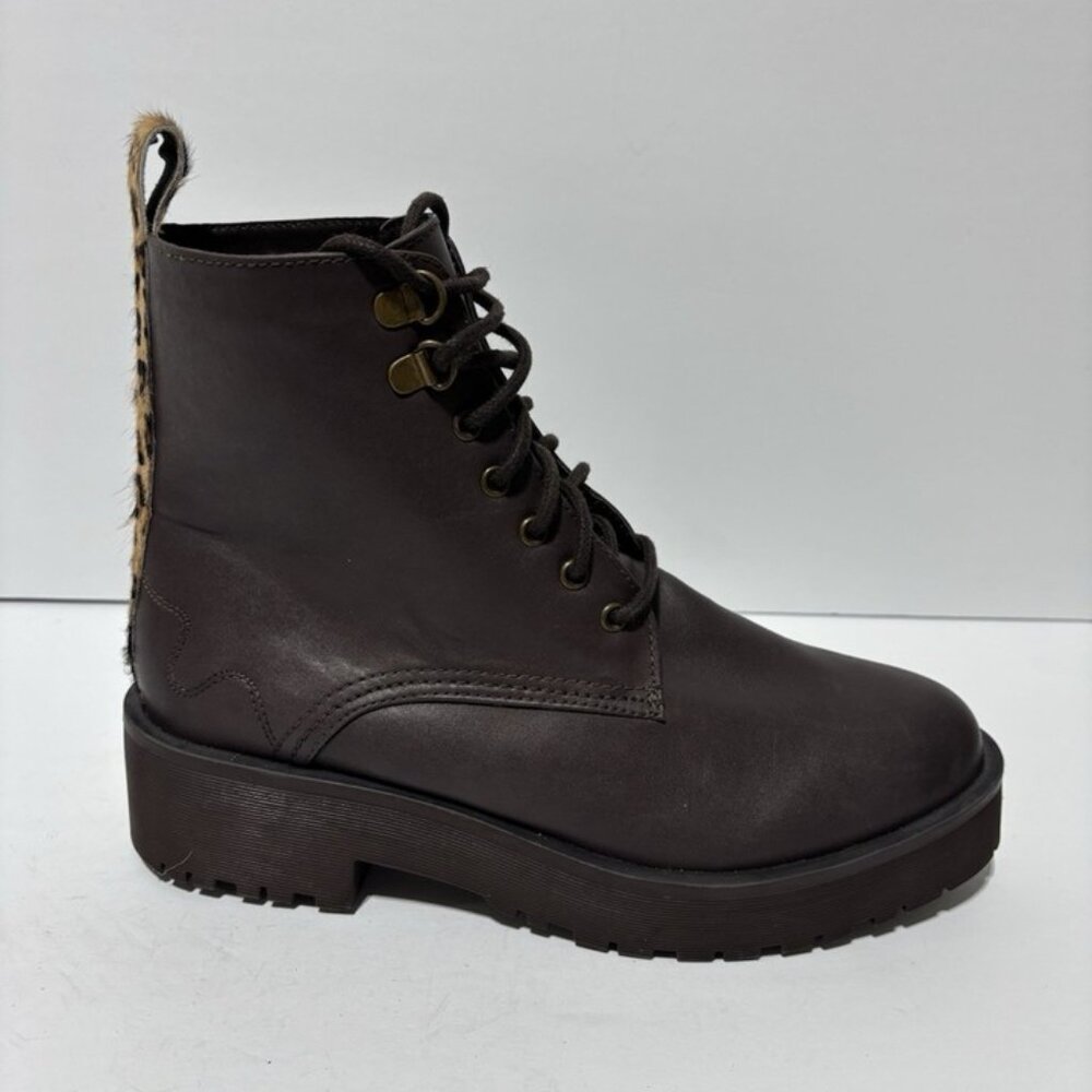 Secret Celebrity Living It Up Women’s Brown Lace-Up Boots, Size 9 M